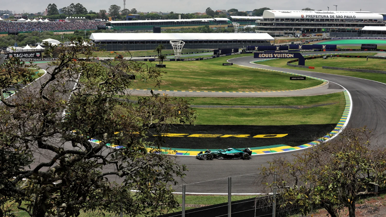 The drivers had a single practice session in Brazil