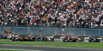 There was chaos on the opening lap in Mexico