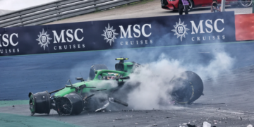Gabriel Bortoleto crashed heavily on the last lap of the F1 Brazil GP Sprint