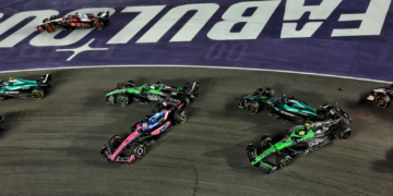 Gabriel Bortoleto collided with Lance Stroll at the start in Las Vegas