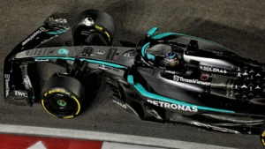 George Russell had to contend with a steering issue in Las Vegas