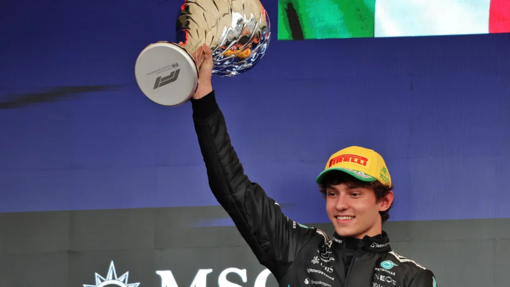 Kimi Antonelli produced the best performance of his F1 career with second place in the Brazil GP