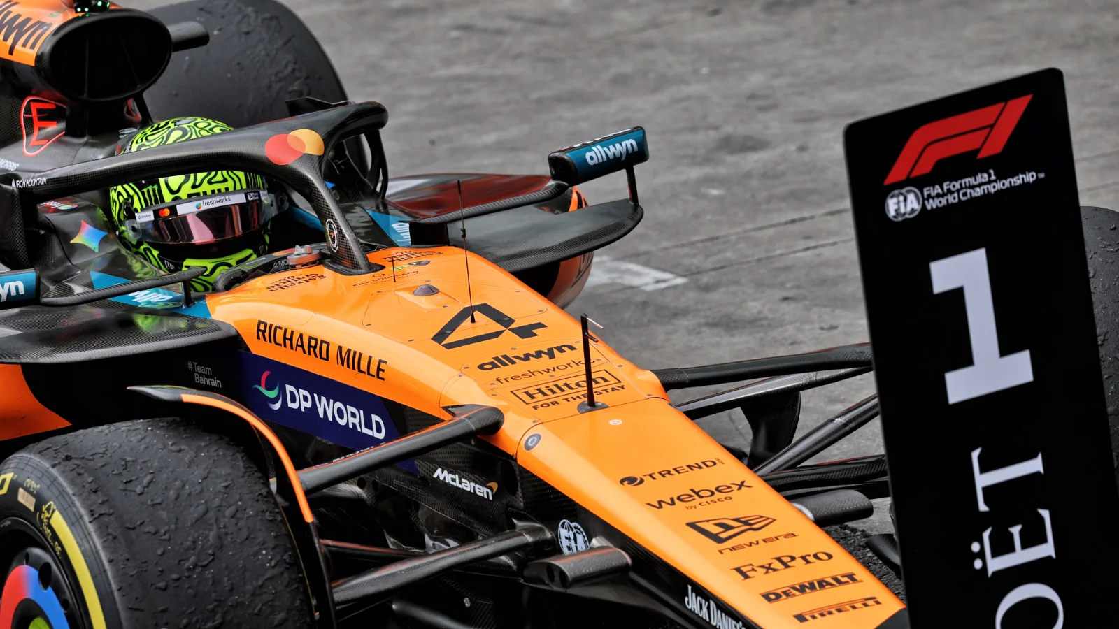 Lando Norris controlled the F1 Brazil GP to take victory and an extension of his title lead
