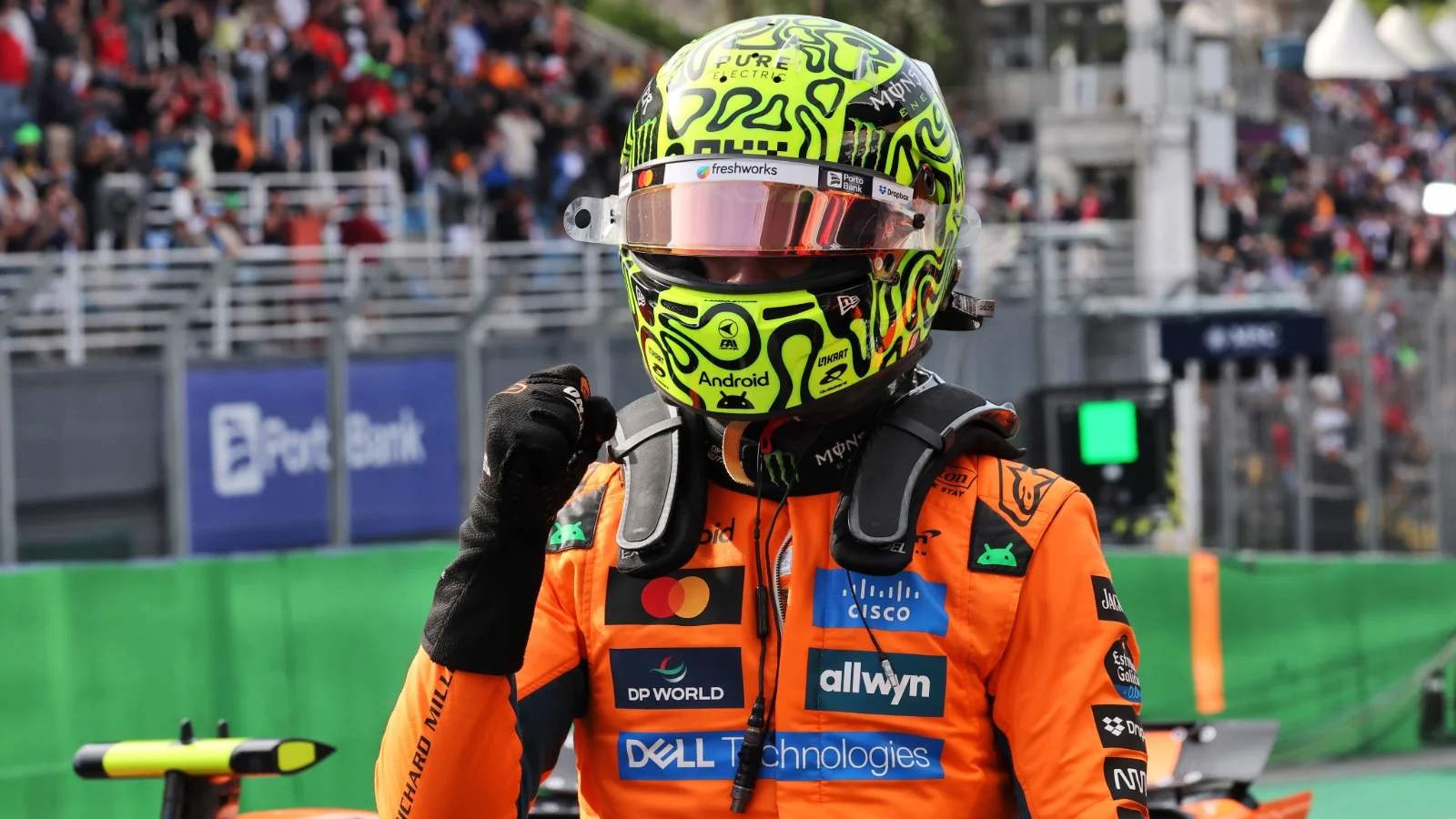 Lando Norris was relieved after taking pole for the Brazil GP Sprint