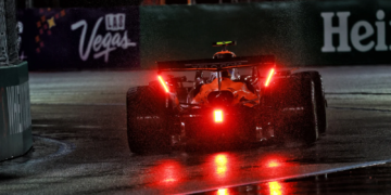 Lando Norris almost spun on his pole position lap in Las Vegas