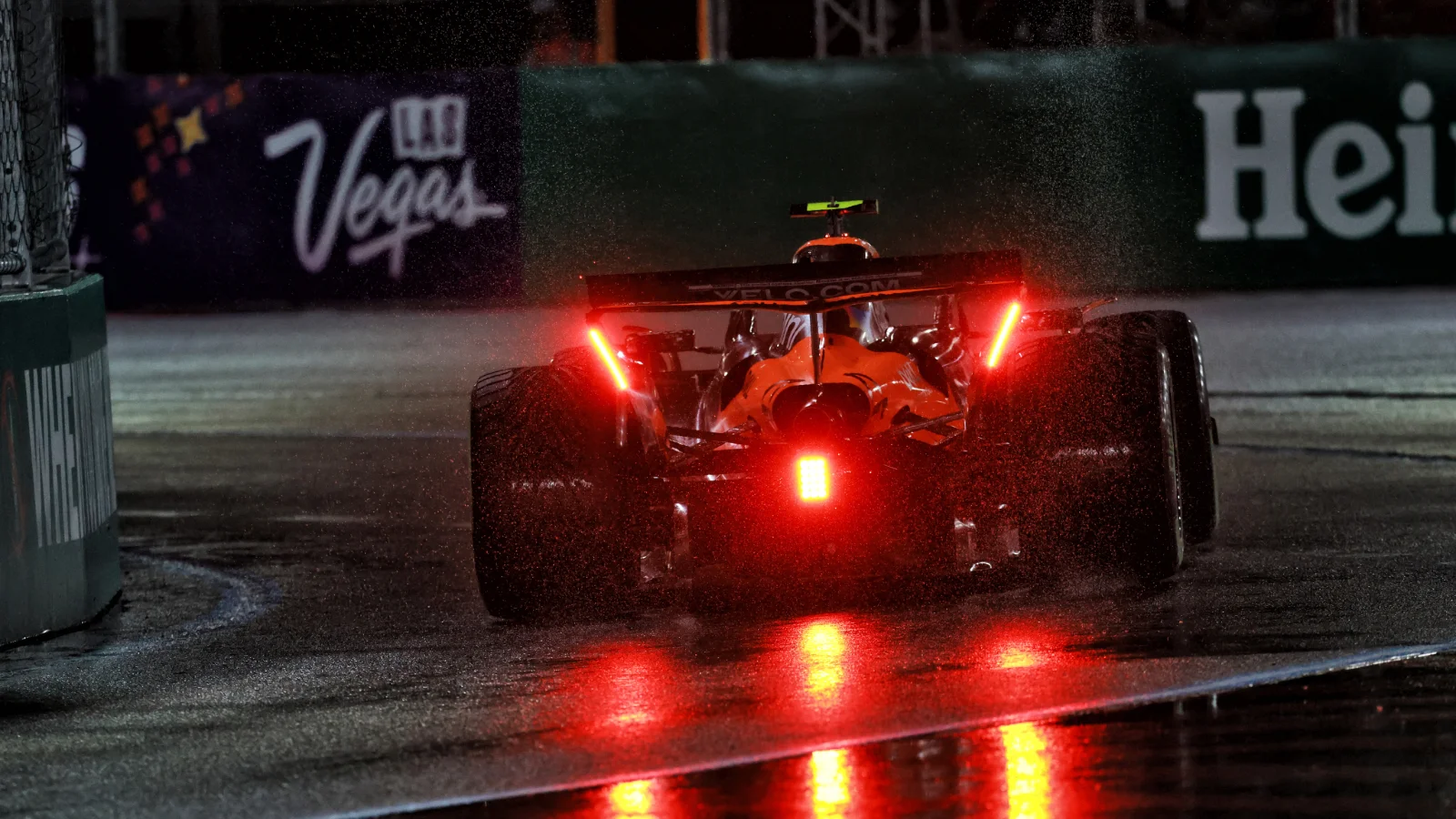 Lando Norris almost spun on his pole position lap in Las Vegas