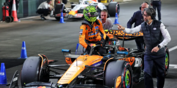 Lando Norris had to settle for second on the grid for the Qatar GP