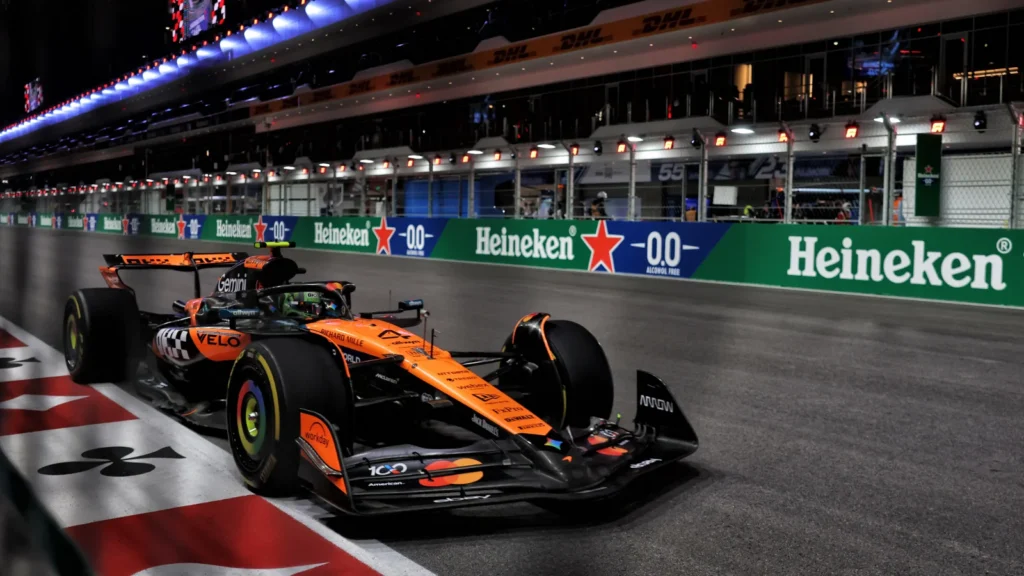 Lando Norris was fastest in FP2 for the Las Vegas GP