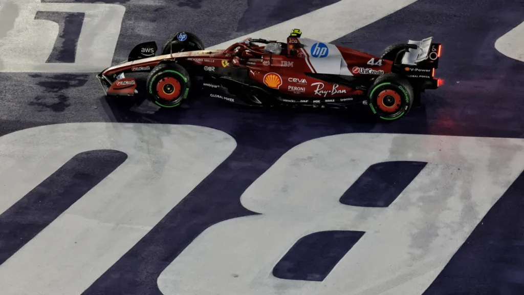 Lewis Hamilton was out in Q1 after being unable to get to grips with the damp circuit