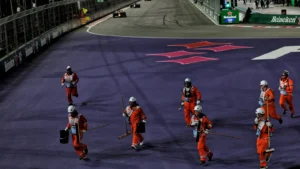 The FIA faced criticism over marshals being on track during the Las Vegas GP