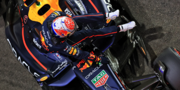 Max Verstappen lines up third on the grid for the Qatar GP, behind both the McLarens