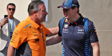 Max Verstappen has been labelled a "bruiser" by McLaren CEO Zak Brown