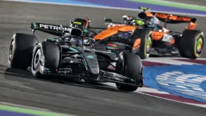 Mercedes' Kimi Antonelli was accused of allowing Lando Norris through by Red Bull in the Qatar GP