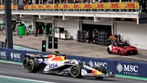Racing Bulls pair Isack Hadjar and Liam Lawson banged wheels on the last lap of the Brazil GP