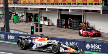 Racing Bulls pair Isack Hadjar and Liam Lawson banged wheels on the last lap of the Brazil GP
