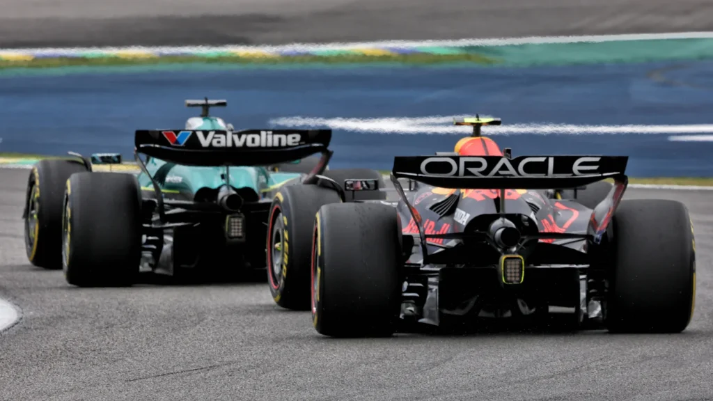 Yuki Tsunoda picked up a penalty at Interlagos when he collided with Lance Stroll