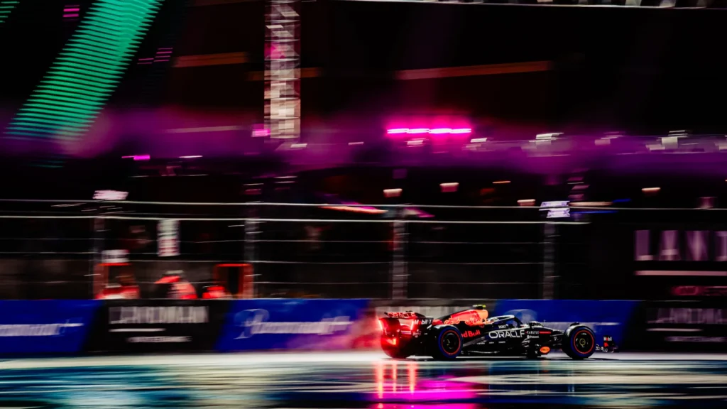 The changeable conditions in Las Vegas caught out drivers up and down the field