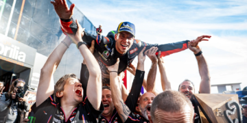 Marco Bezzecchi and Aprilia celebrate ‘significant improvement’ after Portimao MotoGP win sets team record