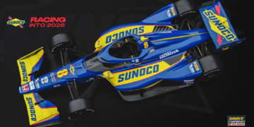 Simpson's car will feature a bold blue and yellow design. Image: Chip Ganassi Racing