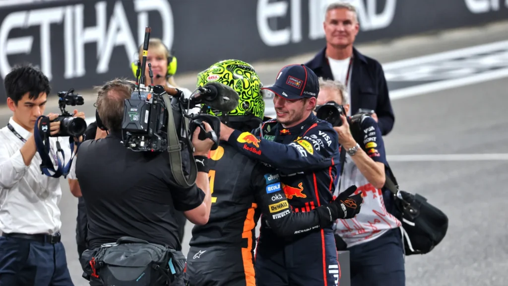 Lando Norris had to likewise wait to beat Max Verstappen