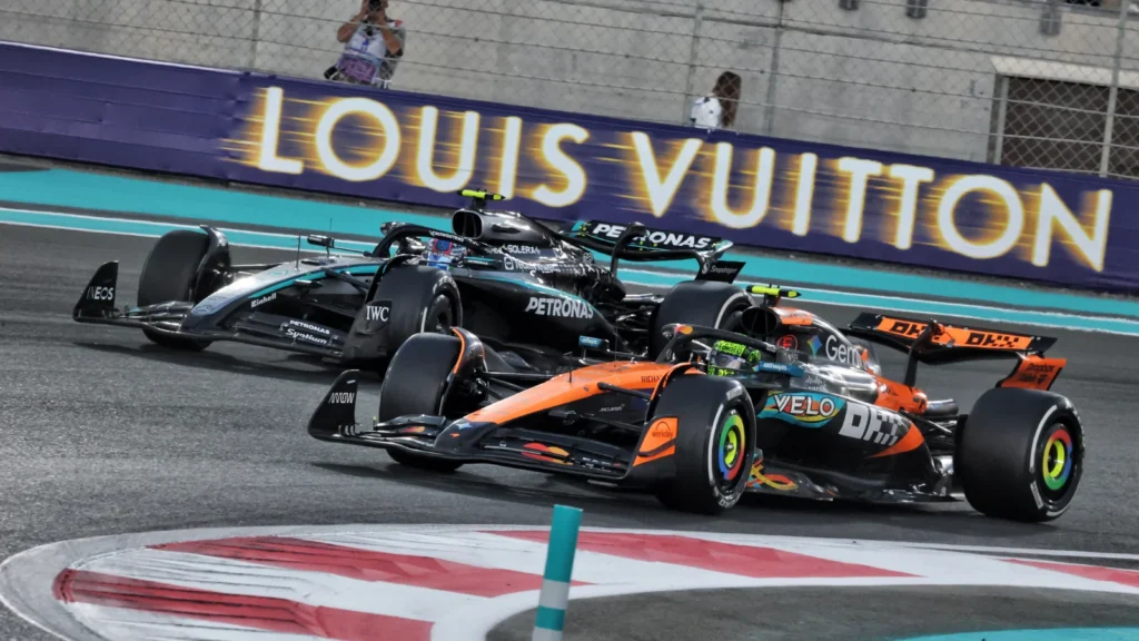 Mercedes finished second to a dominant McLaren