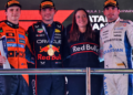 Red Bull strategist Hannah Schmitz's call saw Verstappen take a crucial victory, and shared the podium with the Dutchman in Doha