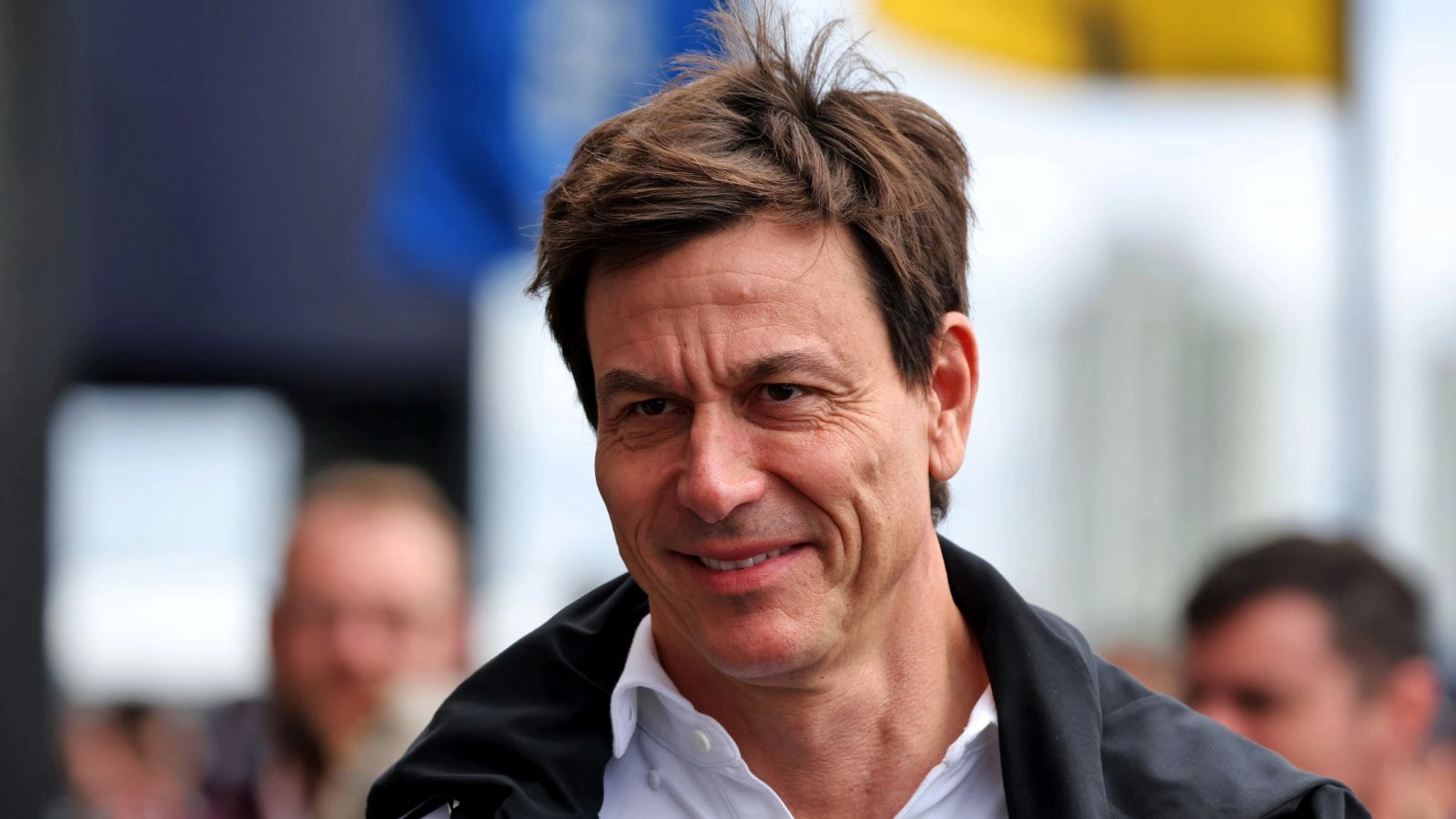Close-up image of Toto Wolff, Mercedes F1 team principal.