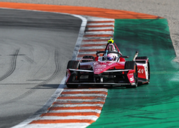 Abbi Pulling is one of 11 drivers participating in the Formula E rookie test