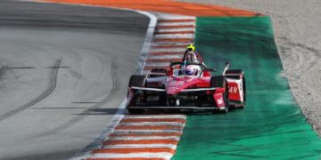 Abbi Pulling is one of 11 drivers participating in the Formula E rookie test