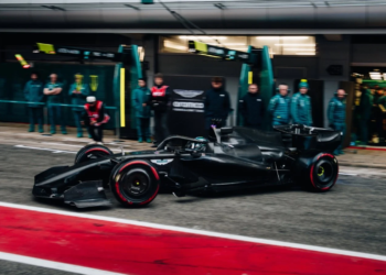 Aston Martin has broken cover with the AMR26 - the first car designed by Adrian Newey. Image: Aston Martin