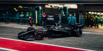 Aston Martin has broken cover with the AMR26 - the first car designed by Adrian Newey. Image: Aston Martin