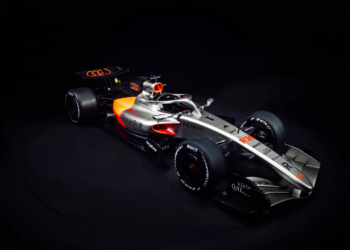 The Audi R26 has had the covers pulled off