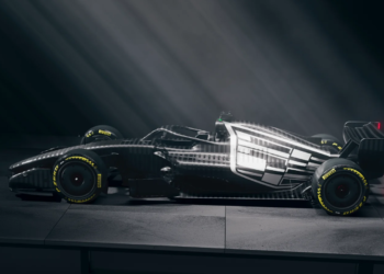 Cadillac will make its first on-track appearance in Barcelona with this colour scheme