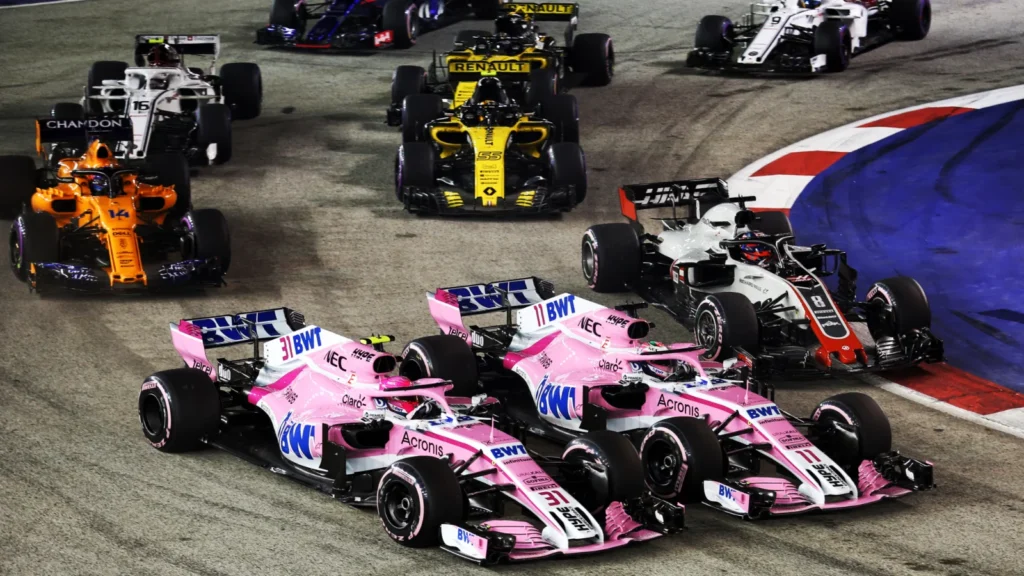 Esteban Ocon and Sergio Perez were involved in some high-profile collisions, including at Singapore in 2018