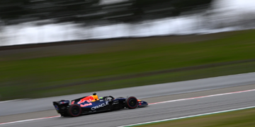 Isack Hadjar helped Red Bull complete a second day of running in Barcelona before his crash. Image: Red Bull Content Pool