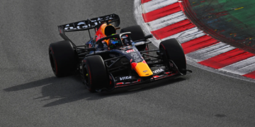 Isack Hadjar [pictured] has deferred to Max Verstappen for Day 2 of the F1 pre-season test. Image: Red Bull Content Pool