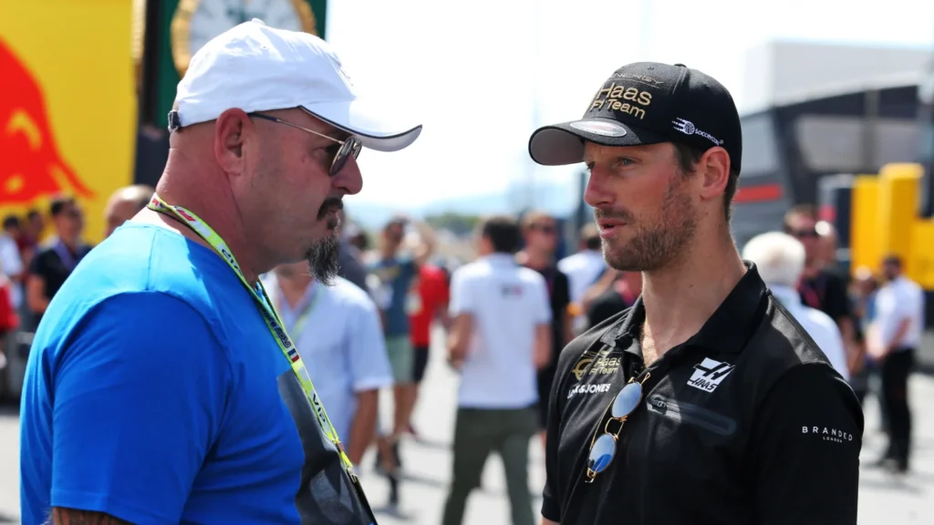 Philippe Bianchi, the father of Jules Bianchi - pictured with Romain Grosjean - has issued a positive update on the theft of his son's karting chassis