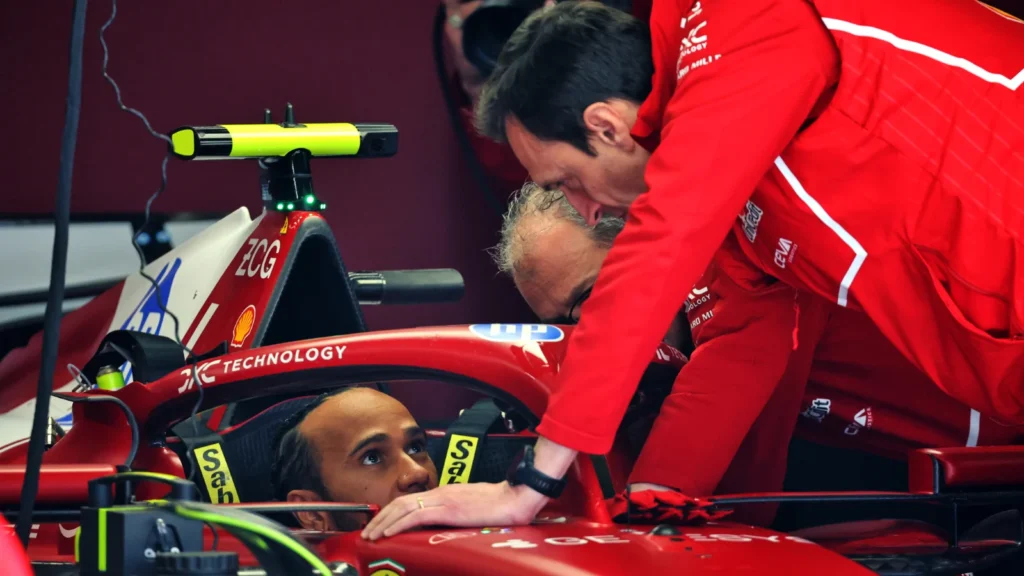 Riccardo Adami and Lewis Hamilton have struggled to communicate at Ferrari