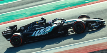 Mercedes have been putting in the miles in Barcelona. Image: Mercedes
