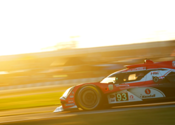 The #93 Acura has assumed the advantage. Image: Kevin Dejewski