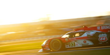 The #93 Acura has assumed the advantage. Image: Kevin Dejewski