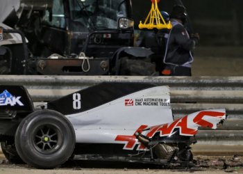 Romain Grosjean suffered a horror crash in Bahrain in 2020