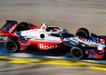 Marcus Armstrong set the fastest time of the test. Photo: IndyCar - Chris Owens