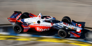 Marcus Armstrong set the fastest time of the test. Photo: IndyCar - Chris Owens