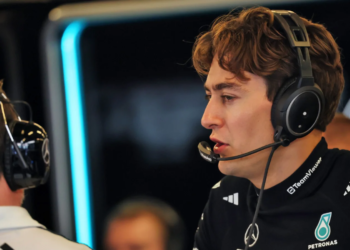 George Russell has declared the new Mercedes does not "look like a turd"