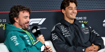 George Russell might expect to see Fernando Alonso alongside him on track, as well as off it, this year