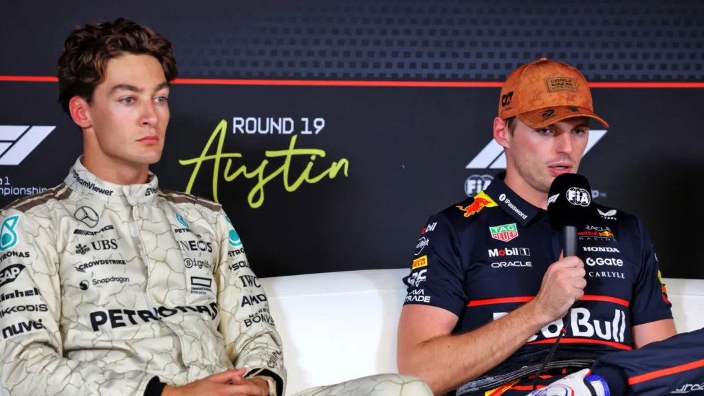 George Russell and Max Verstappen have had frosty exchanges previously