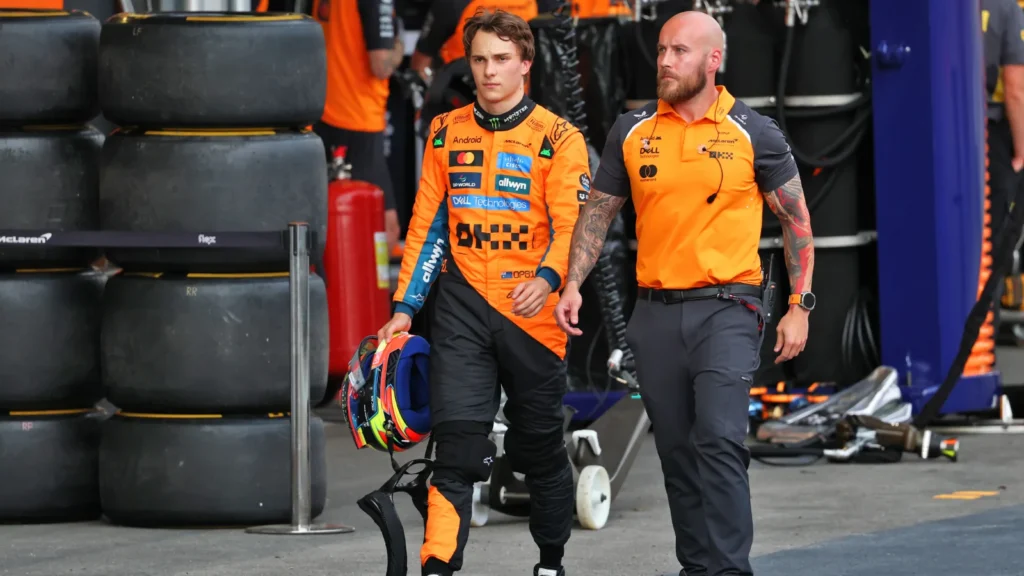 Oscar Piastri during his disastorous run post-summer break in 2025