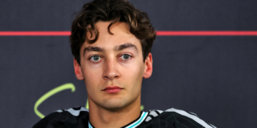 George Russell has identified an anomaly to the Mercedes W17