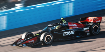 Schumacher qualified fourth in his first ever oval event. Photo: IndyCar - Joe Skibinski